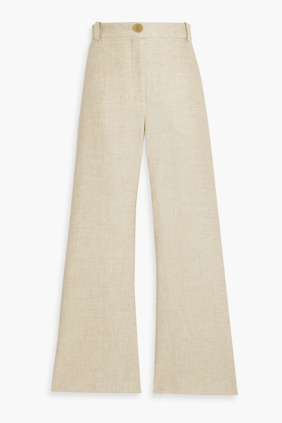 By Malene Birger Darja Textured Straight-leg Trousers In Beige