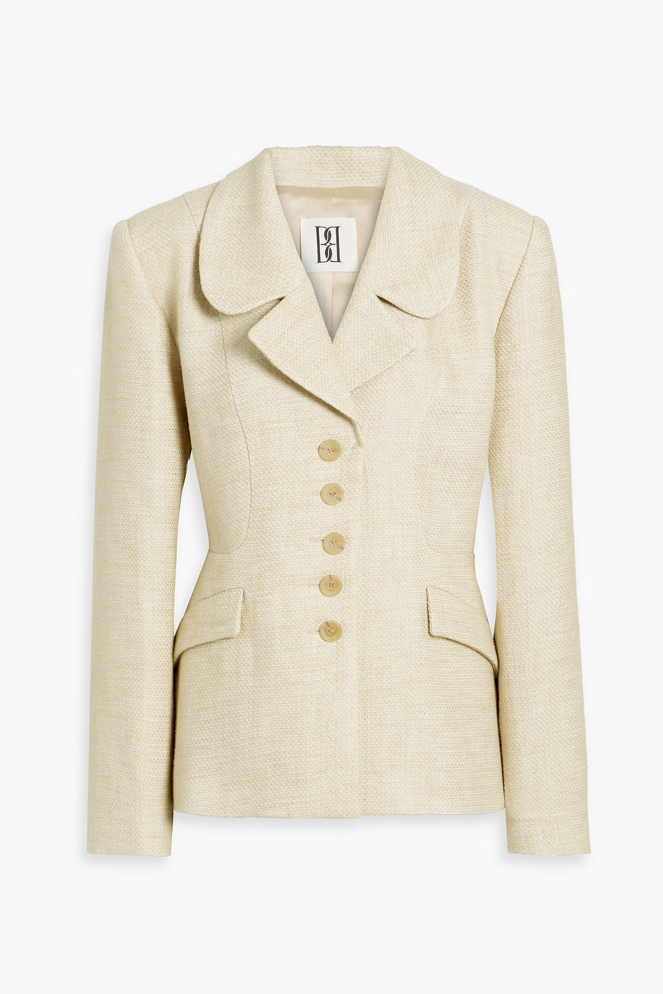 By Malene Birger Adrienna Linen-blend Canvas Blazer In Cream