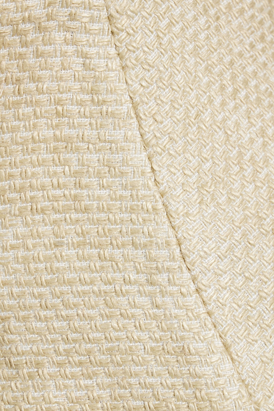 Shop By Malene Birger Chambray Linen-blend Canvas Mini Skirt In Beige