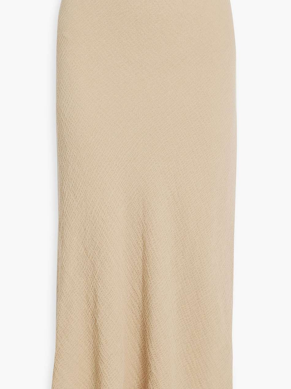 biancos crinkled ramie and cotton-blend gauze maxi skirt
