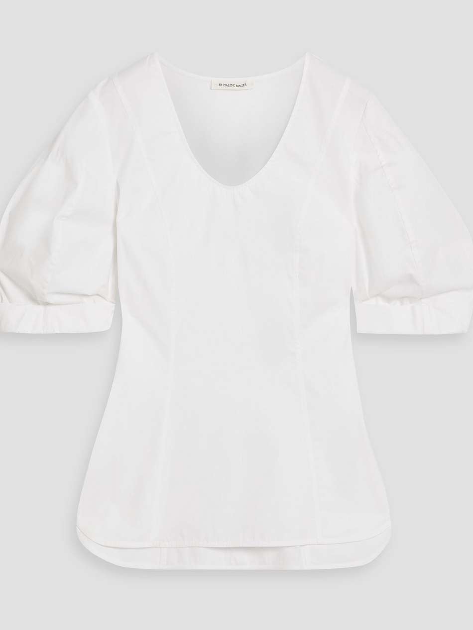 liomas cotton-blend poplin top