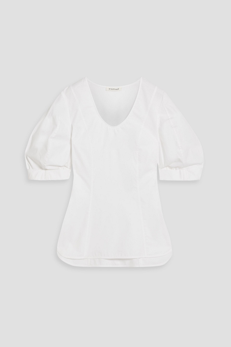 By Malene Birger Liomas Cotton-blend Poplin Top In White