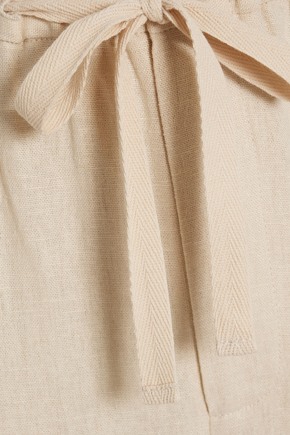 Shop By Malene Birger Joanni Linen-blend Tapered Pants In Beige