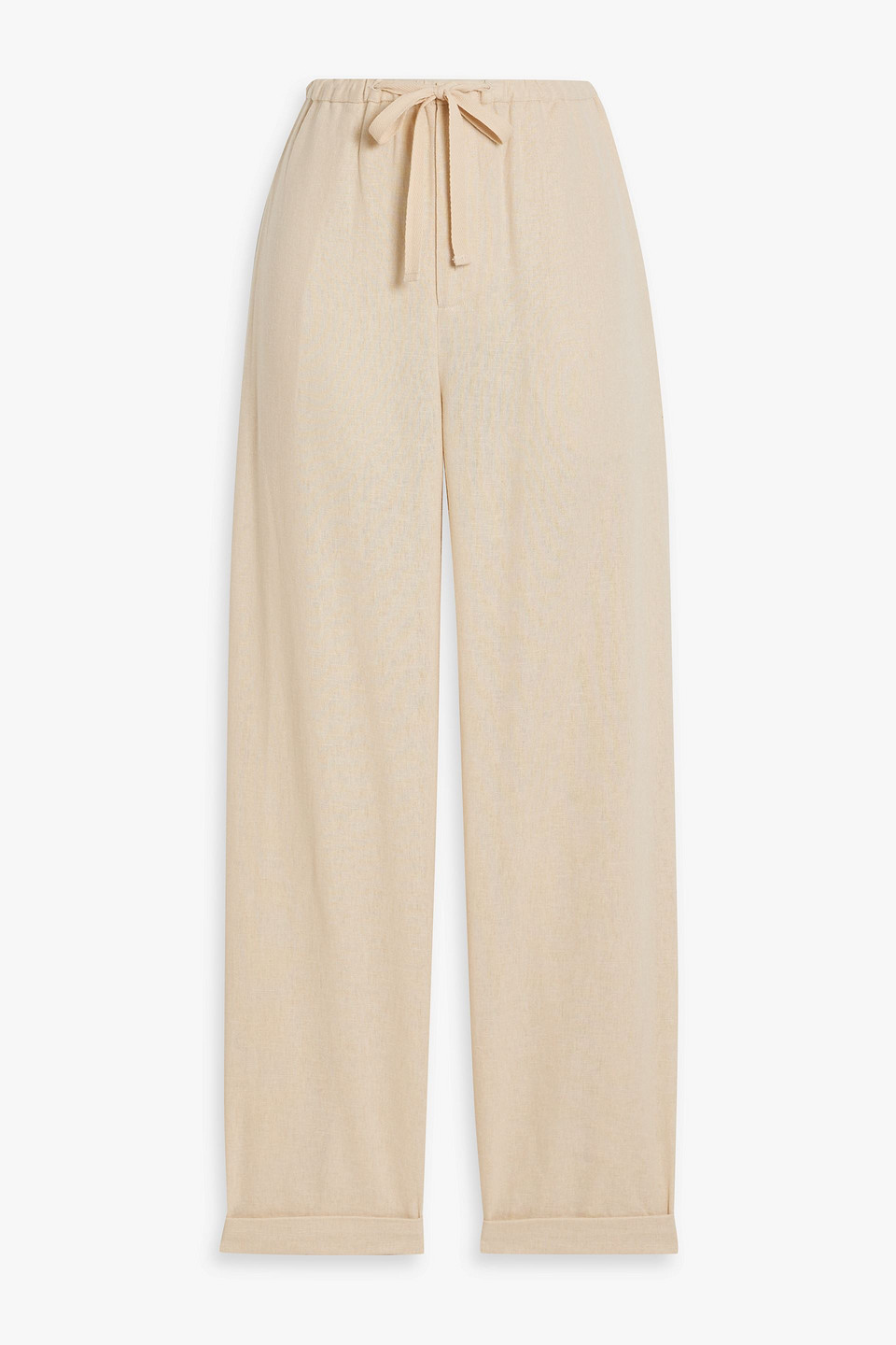 By Malene Birger Joanni Linen-blend Tapered Pants In Beige