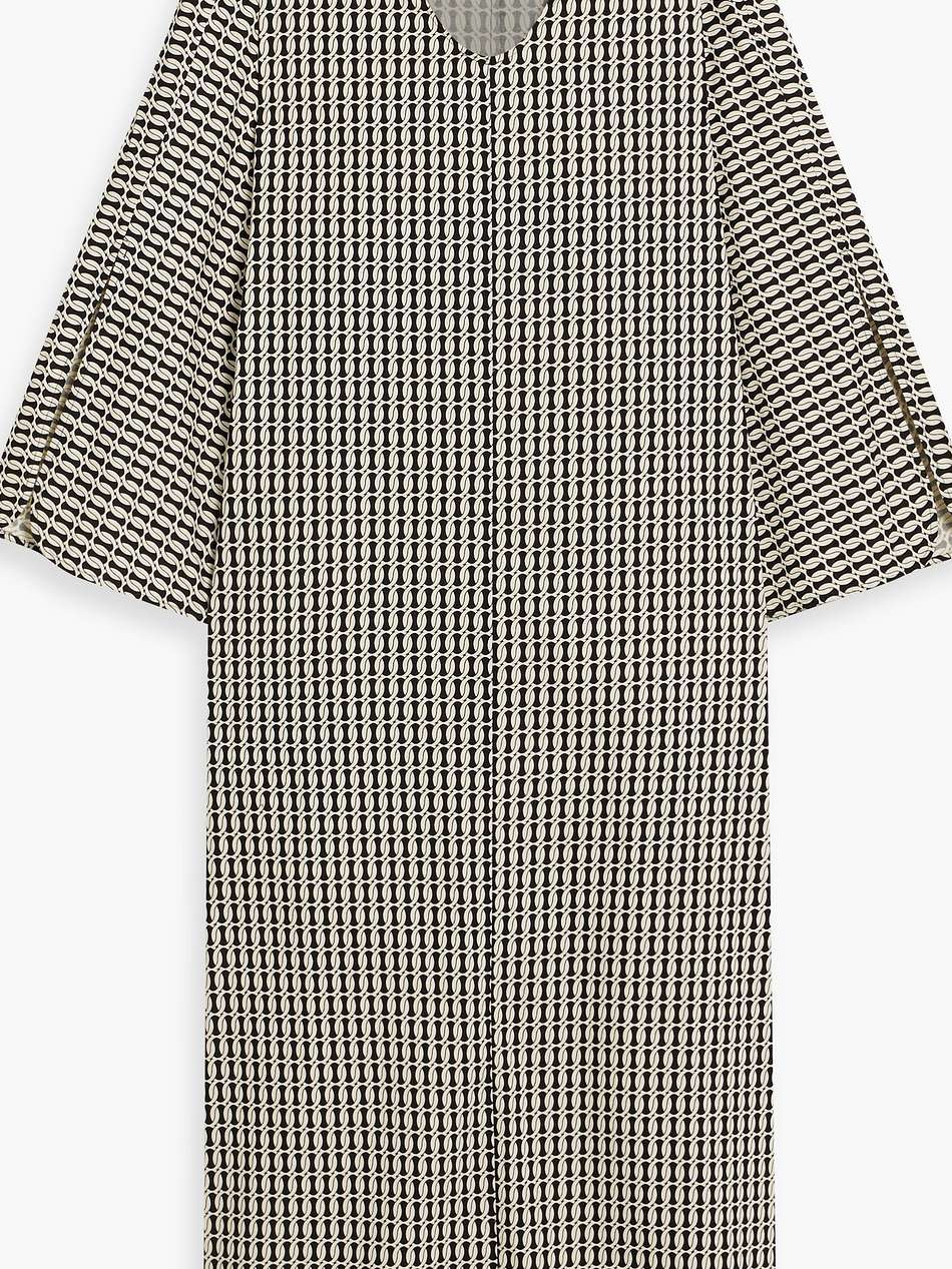calynn printed cotton-poplin midi dress