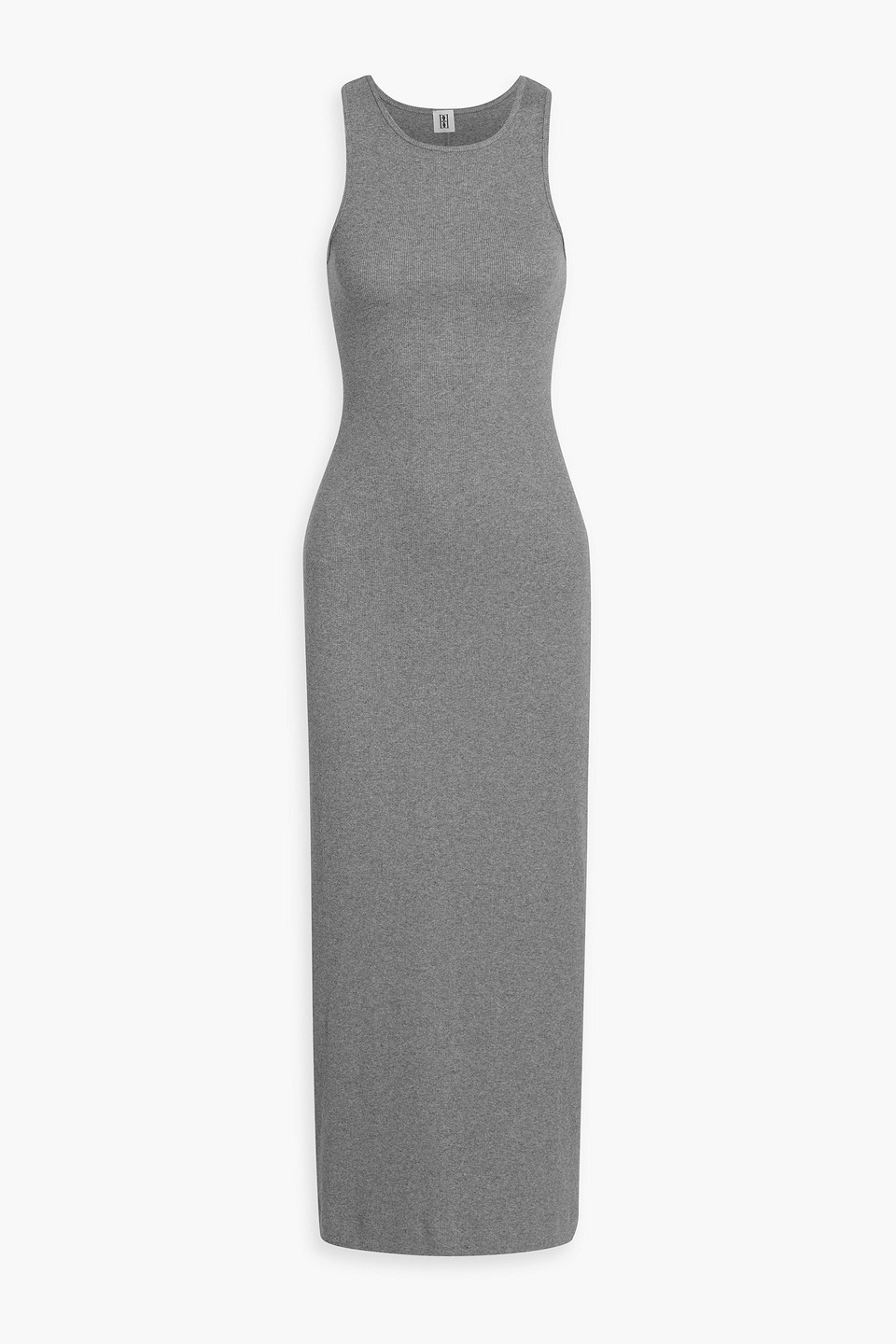 By Malene Birger Lovelo Ribbed Stretch-cotton Jersey Maxi Dress In Gray