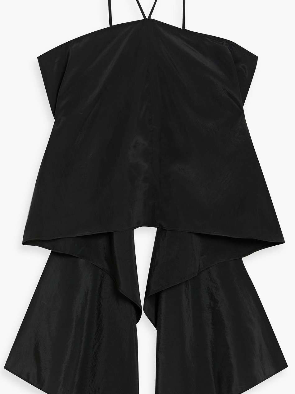 brinola draped taffeta top