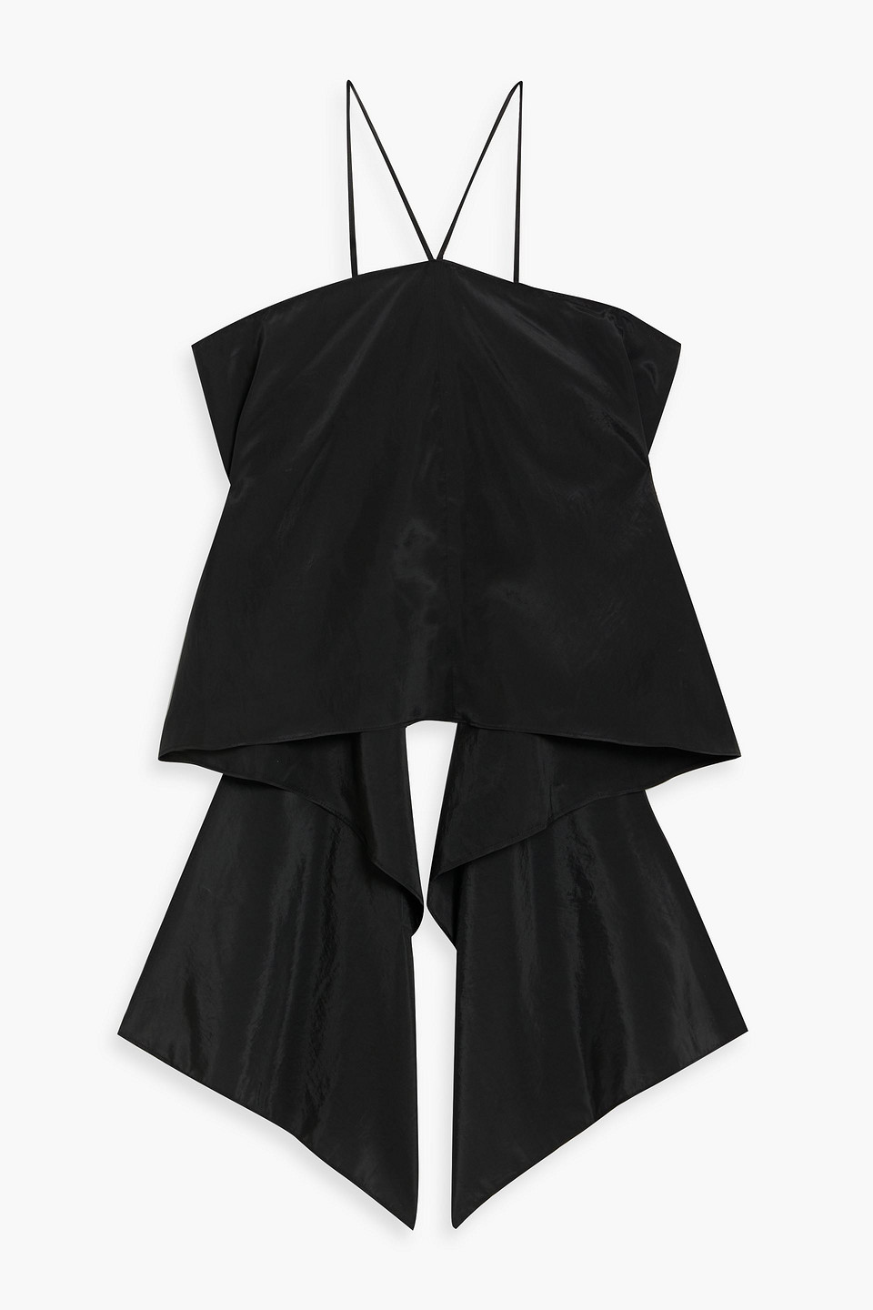 By Malene Birger Brinola Draped Taffeta Top In Black
