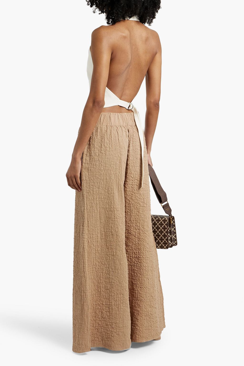 BY MALENE BIRGER Campine cotton-blend seersucker wide-leg pants