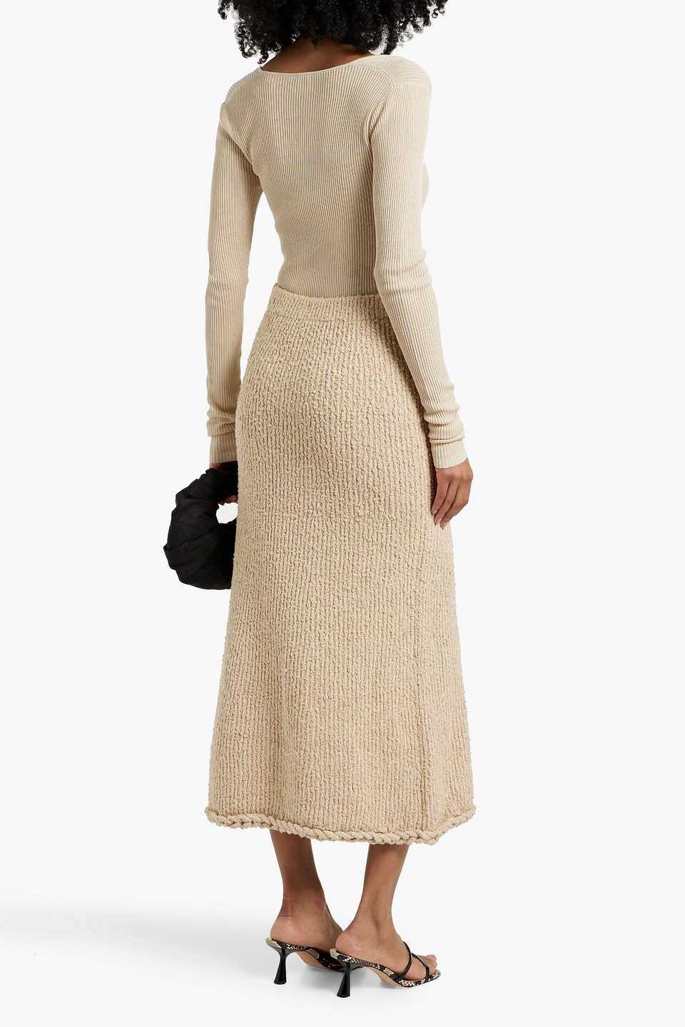 By Malene Birger Biancos Seersucker Maxi Skirt In Beige