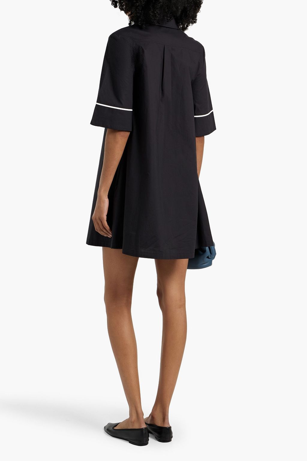 BY MALENE BIRGER 자수 장식 코튼 포플린 미니 셔츠 드레스