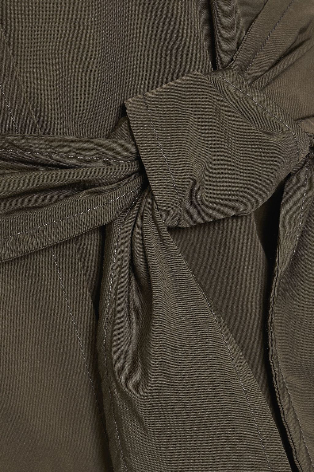 MAX MARA Belted shell hooded rain coat