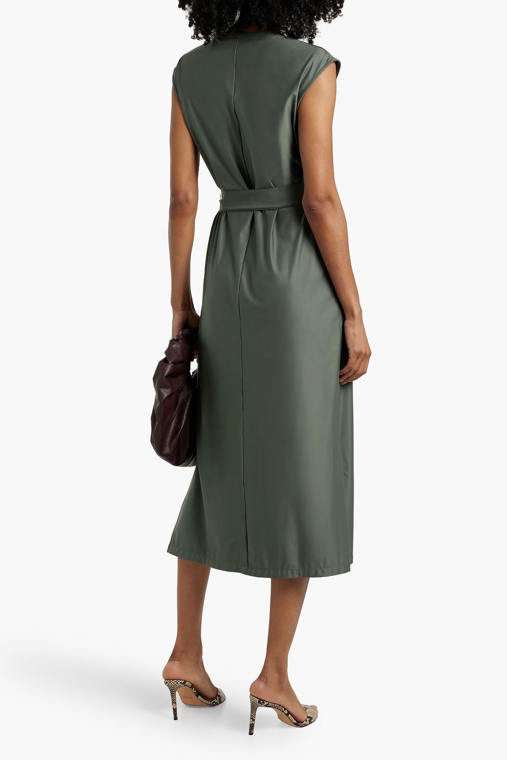 MAX MARA Megaton belted jersey midi dress