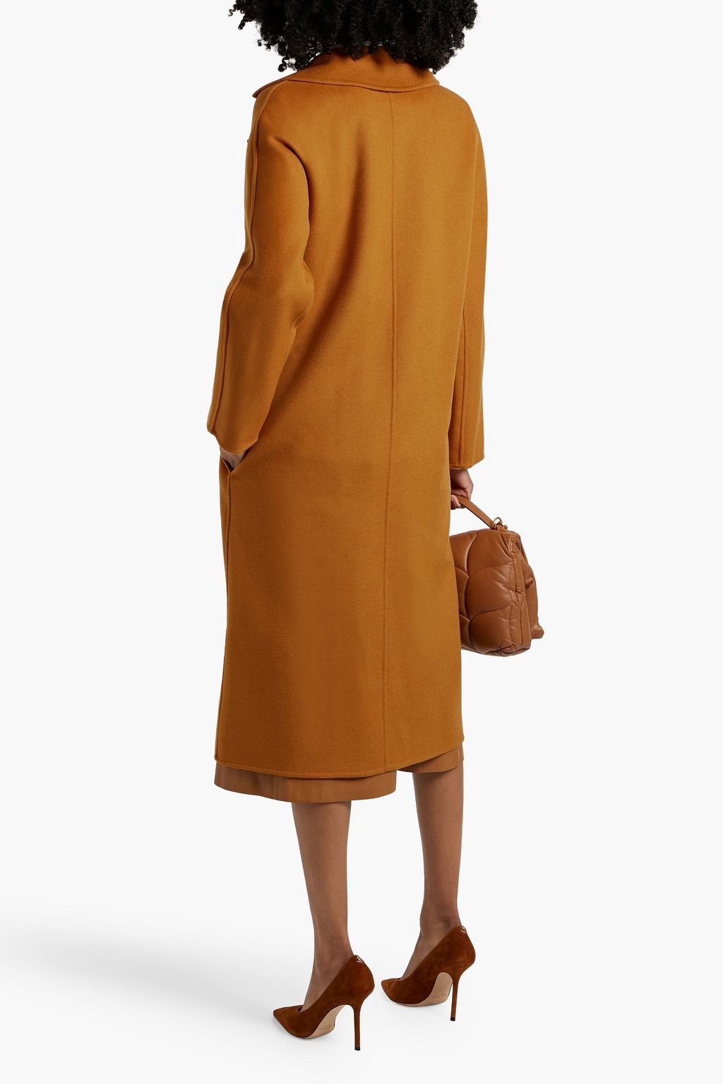 MAX MARA Wool, silk and cashmere-blend felt coat