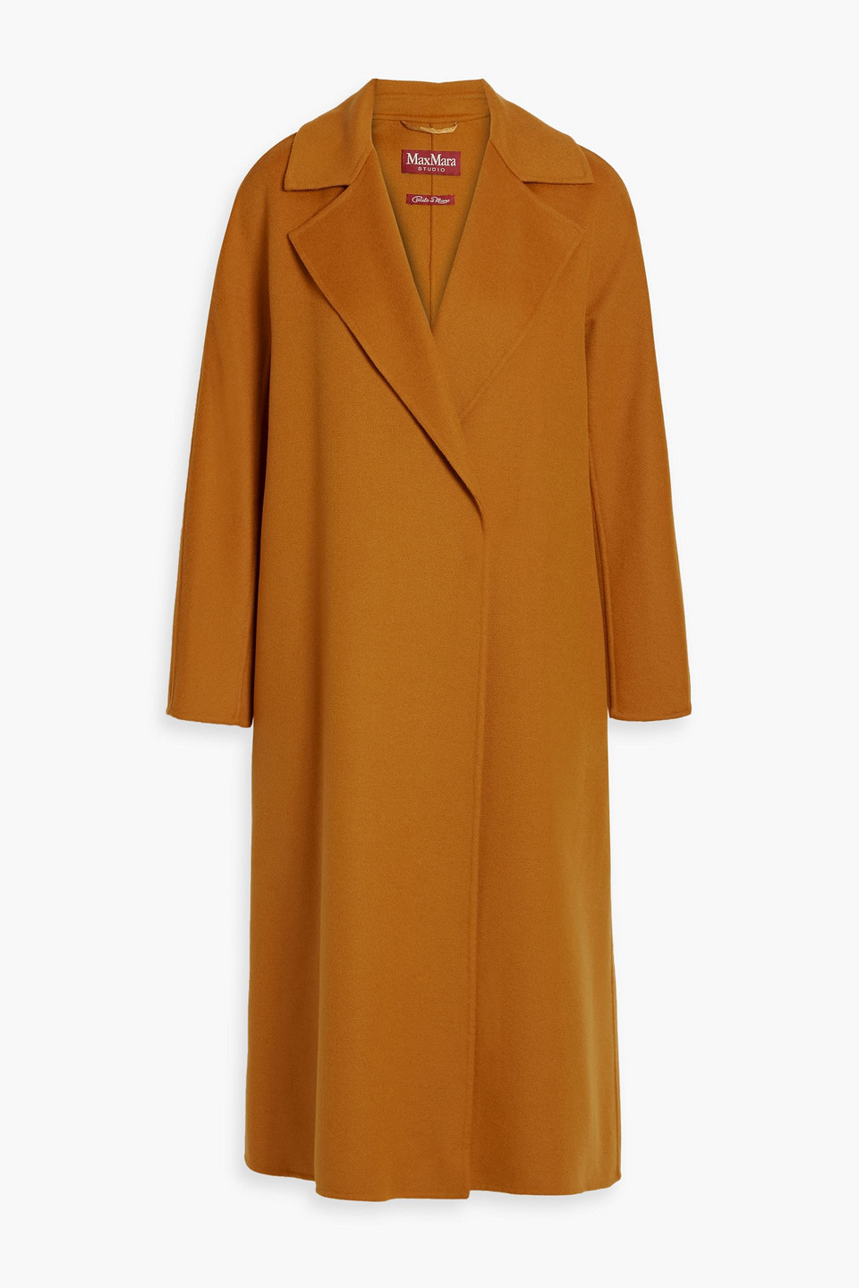Max Mara Wool, Silk And Cashmere-blend Felt Coat In Yellow
