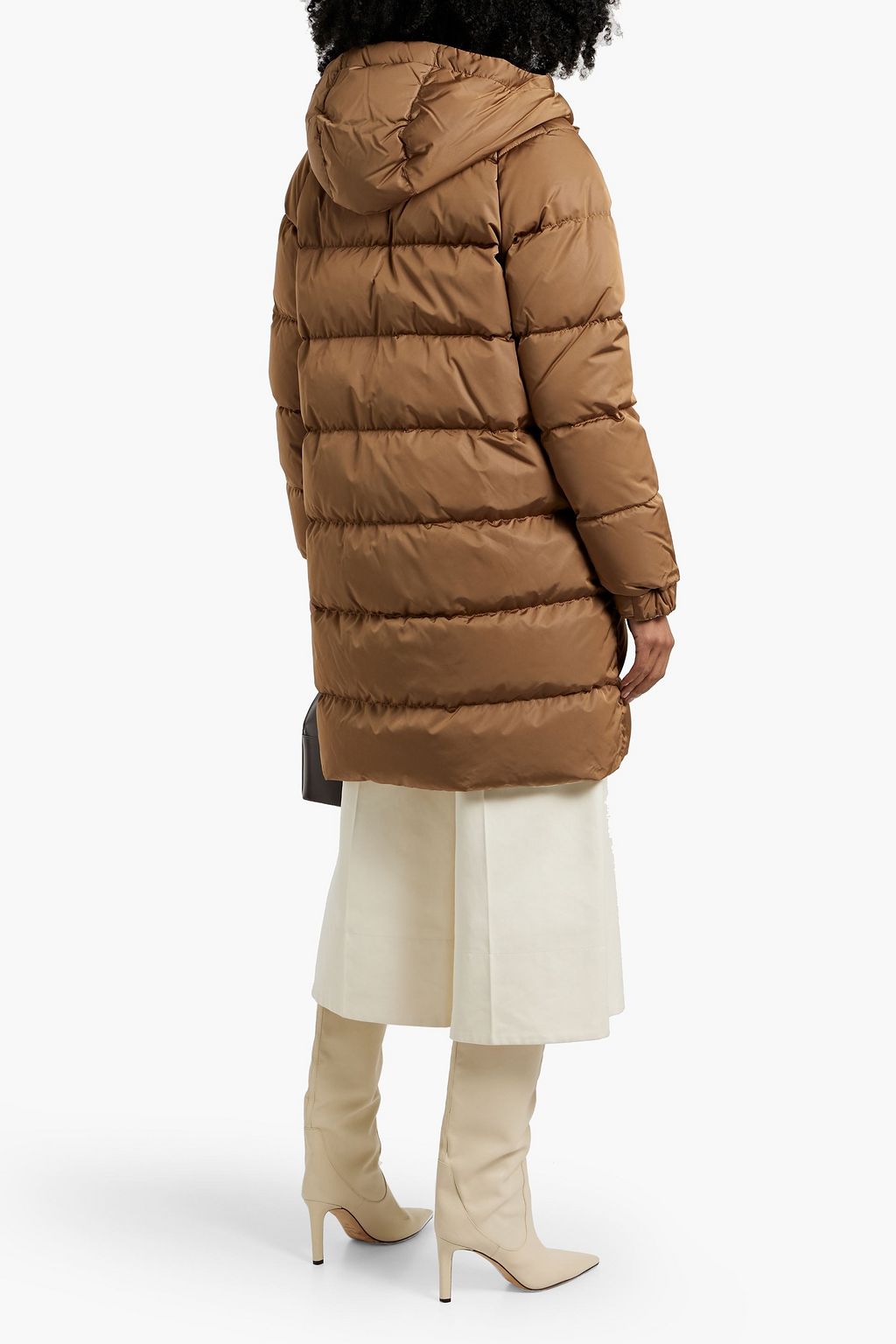 MAX MARA THE CUBE Quilted shell hooded coat