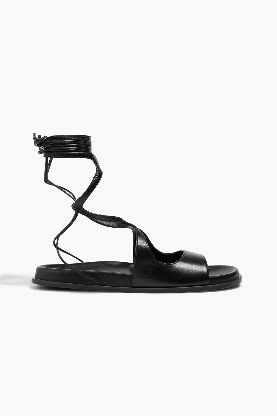 Azure leather sandals