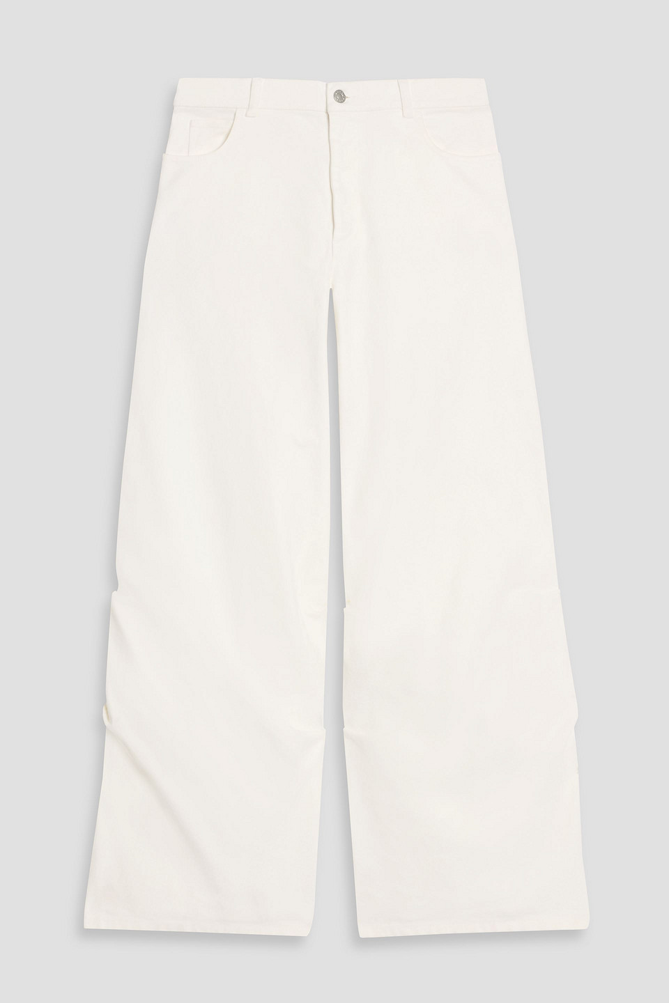 Marni Cotton-blend Corduroy Wide-leg Pants In White