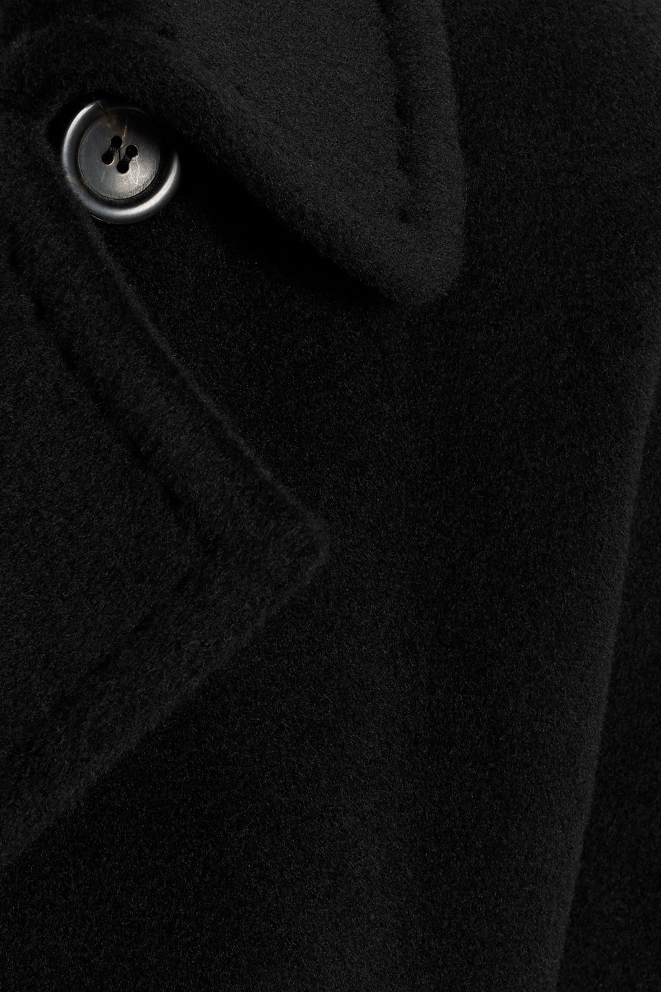 Max Mara Cielo Wool-felt Coat In Black