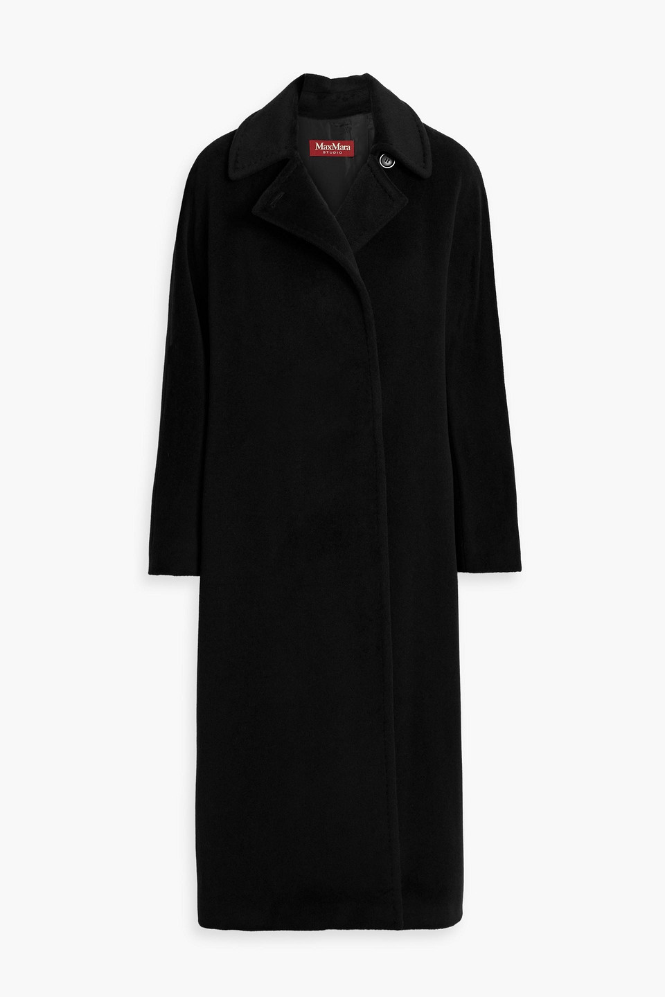 Max Mara Cielo Wool-felt Coat In Black