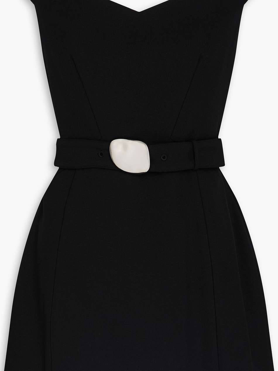 off-the-shoulder stretch-crepe mini dress