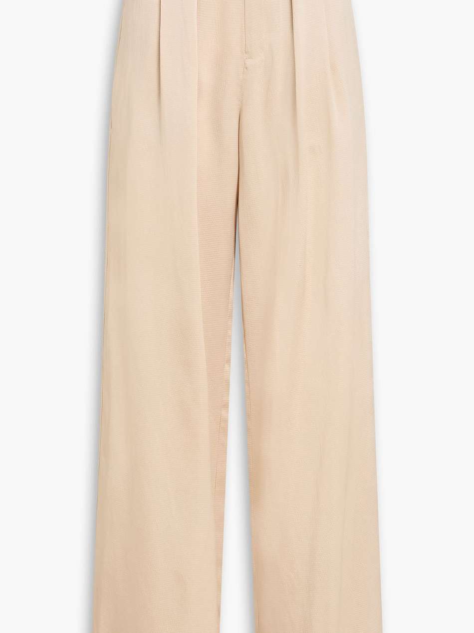 iman belted satin wide-leg pants