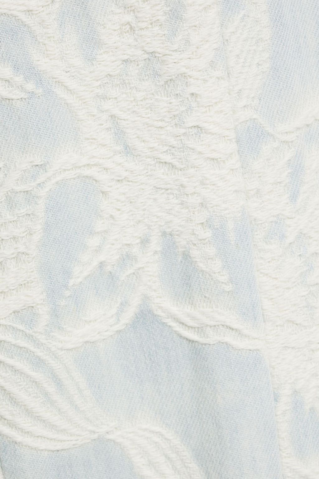 ZIMMERMANN Embroidered mid-rise straight-leg jeans