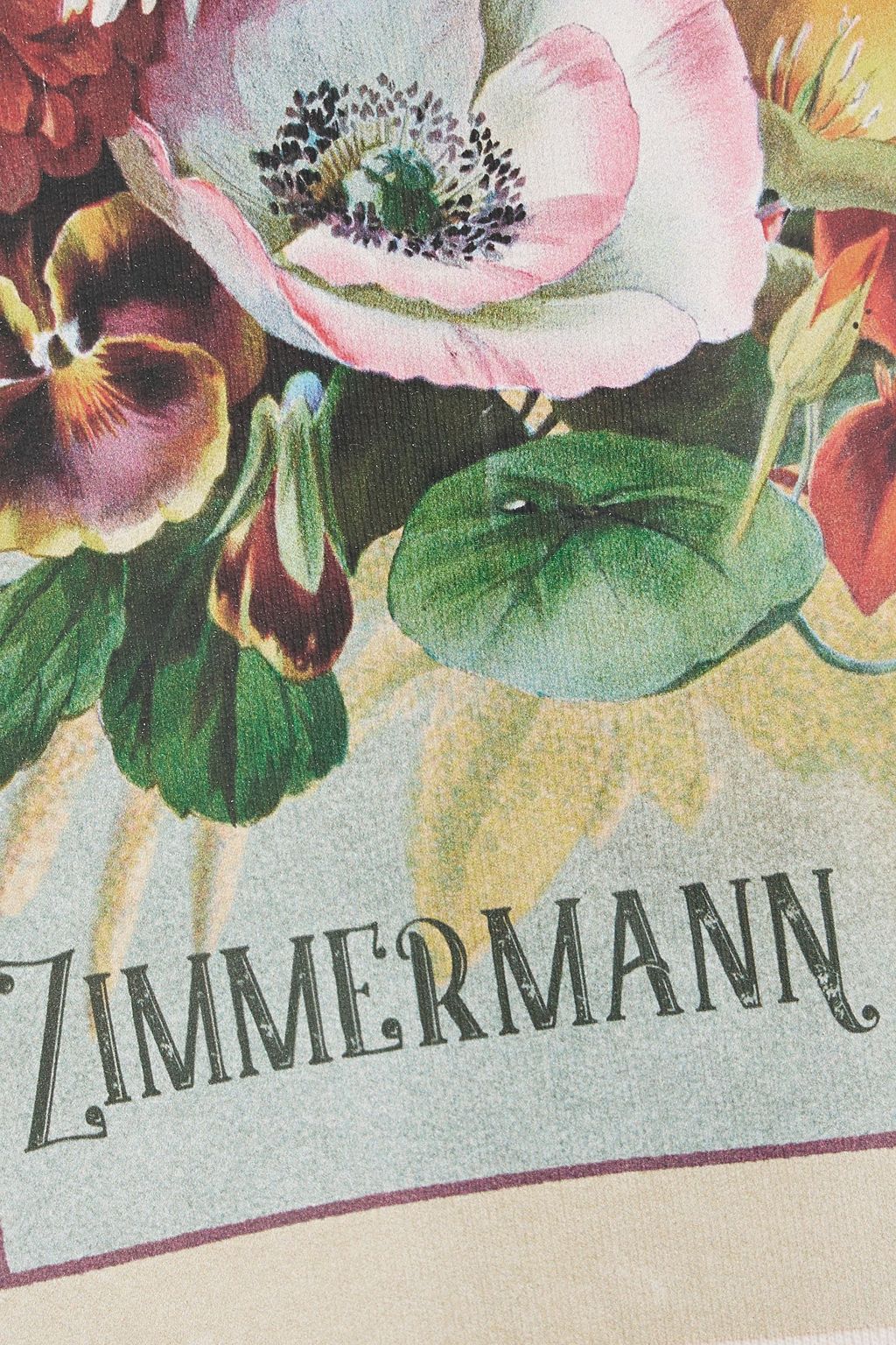 ZIMMERMANN Printed French cotton-blend terry sweatshirt