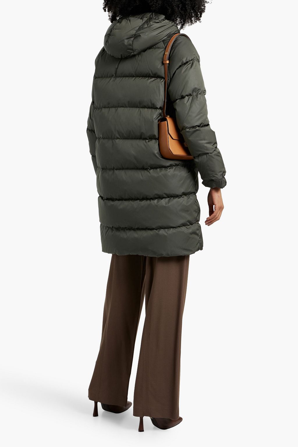 MAX MARA THE CUBE Quilted shell hooded coat
