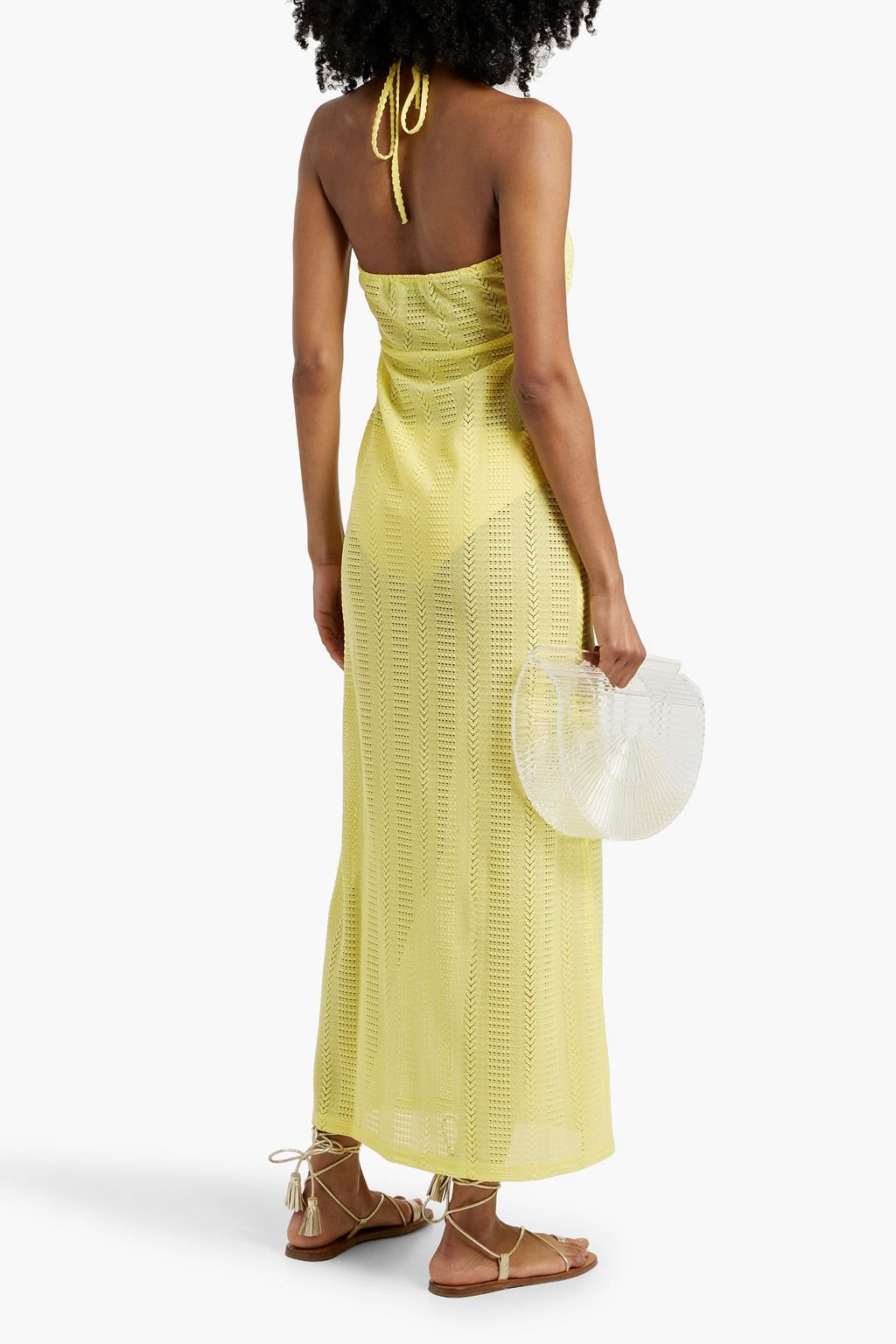 MELISSA ODABASH Mila crochet halterneck maxi dress