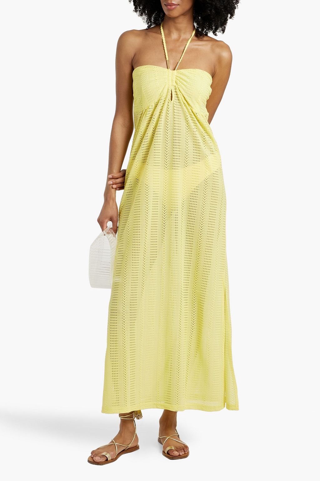 MELISSA ODABASH Mila crochet halterneck maxi dress