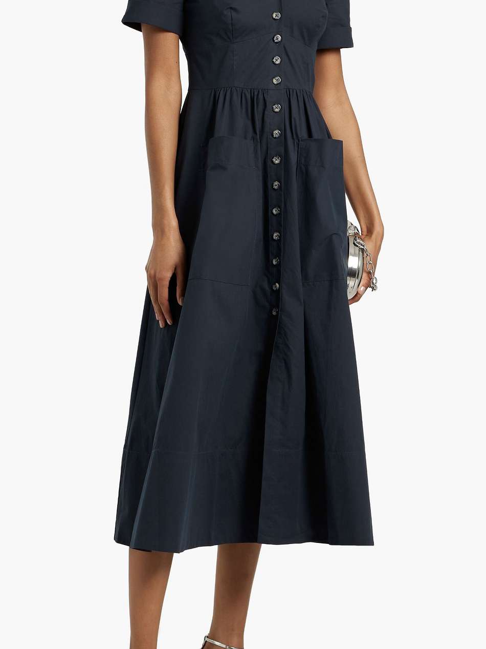 luella cotton-blend poplin midi dress