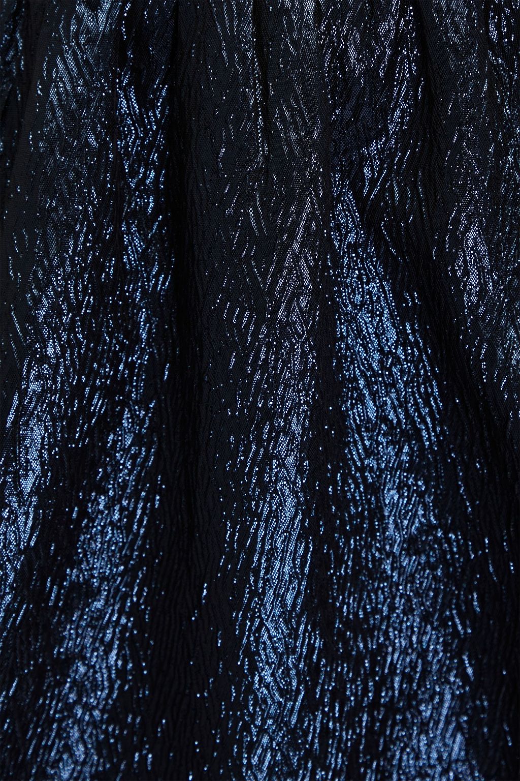 SALONI Rachel bow-detailed lamé mini dress