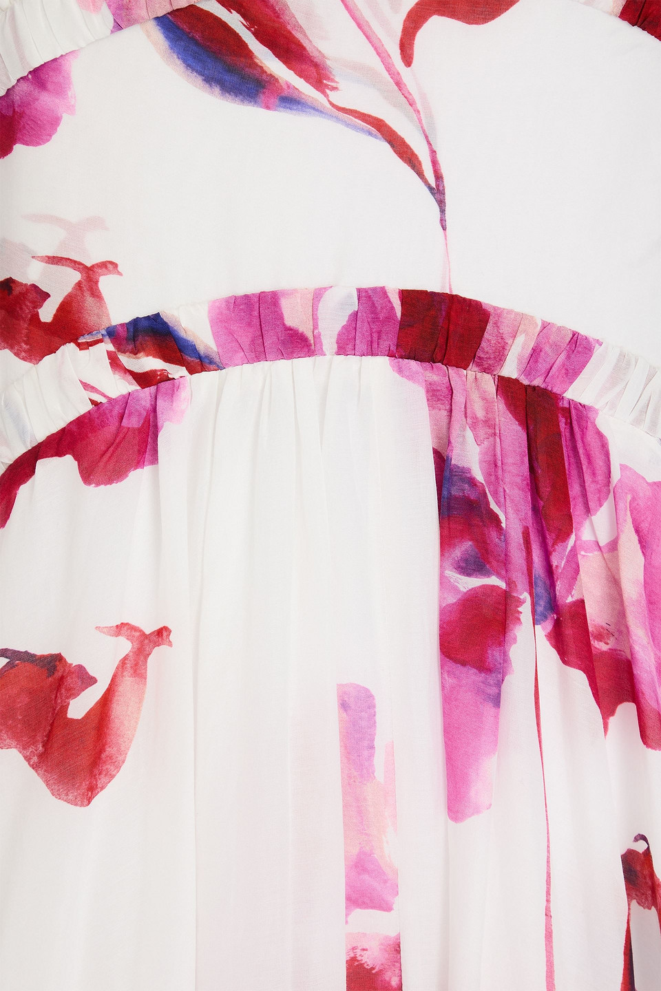 Nicholas Printed Cotton And Silk-blend Voile Maxi Dress In Ivory