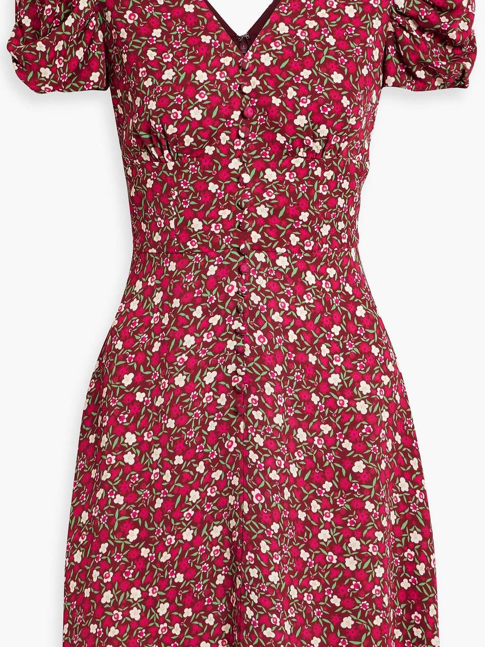 margot floral-print crepe mini dress