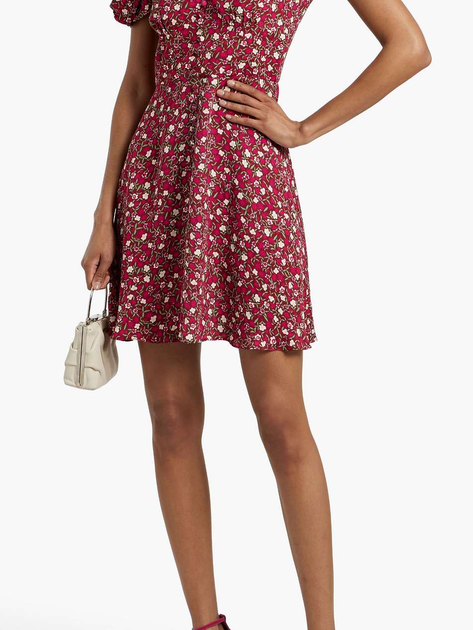 margot floral-print crepe mini dress