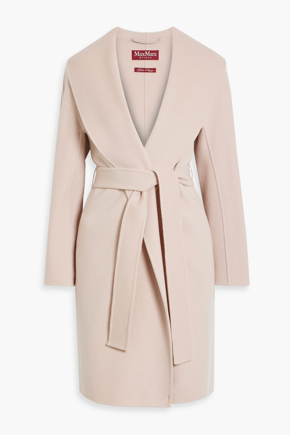 Max Mara Cashmere And Wool-blend Felt Coat In Pink