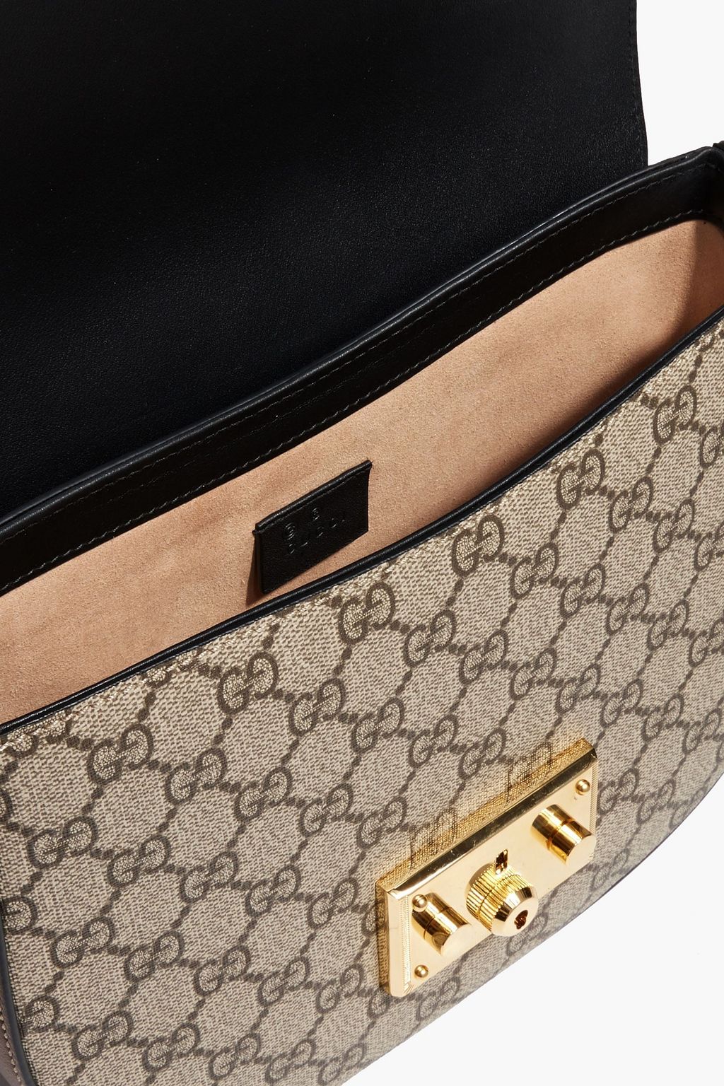 GUCCI GG Supreme printed coated-canvas and leather shoulder bag