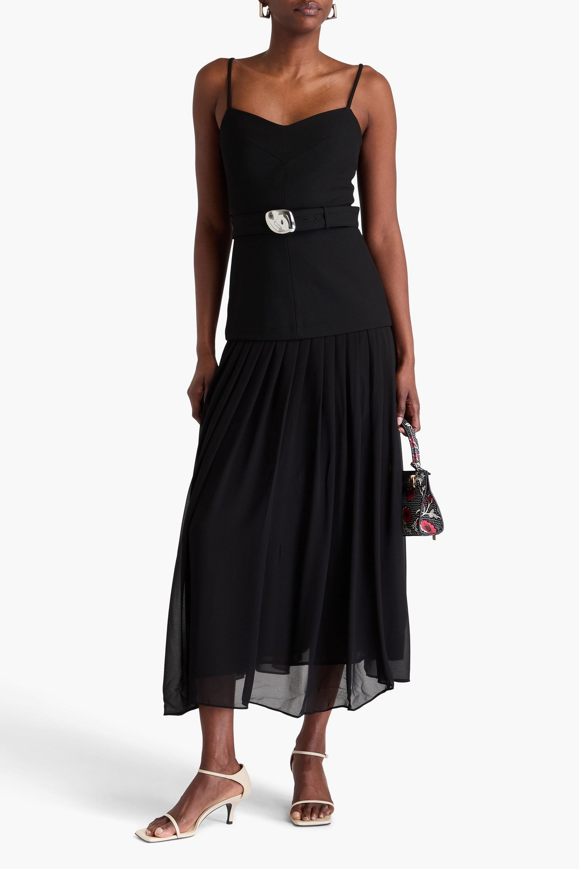 nicholas drenica drop waist corset midi dress Nicholas Makenna Drop-Waist Corset Midi Dress in Blue