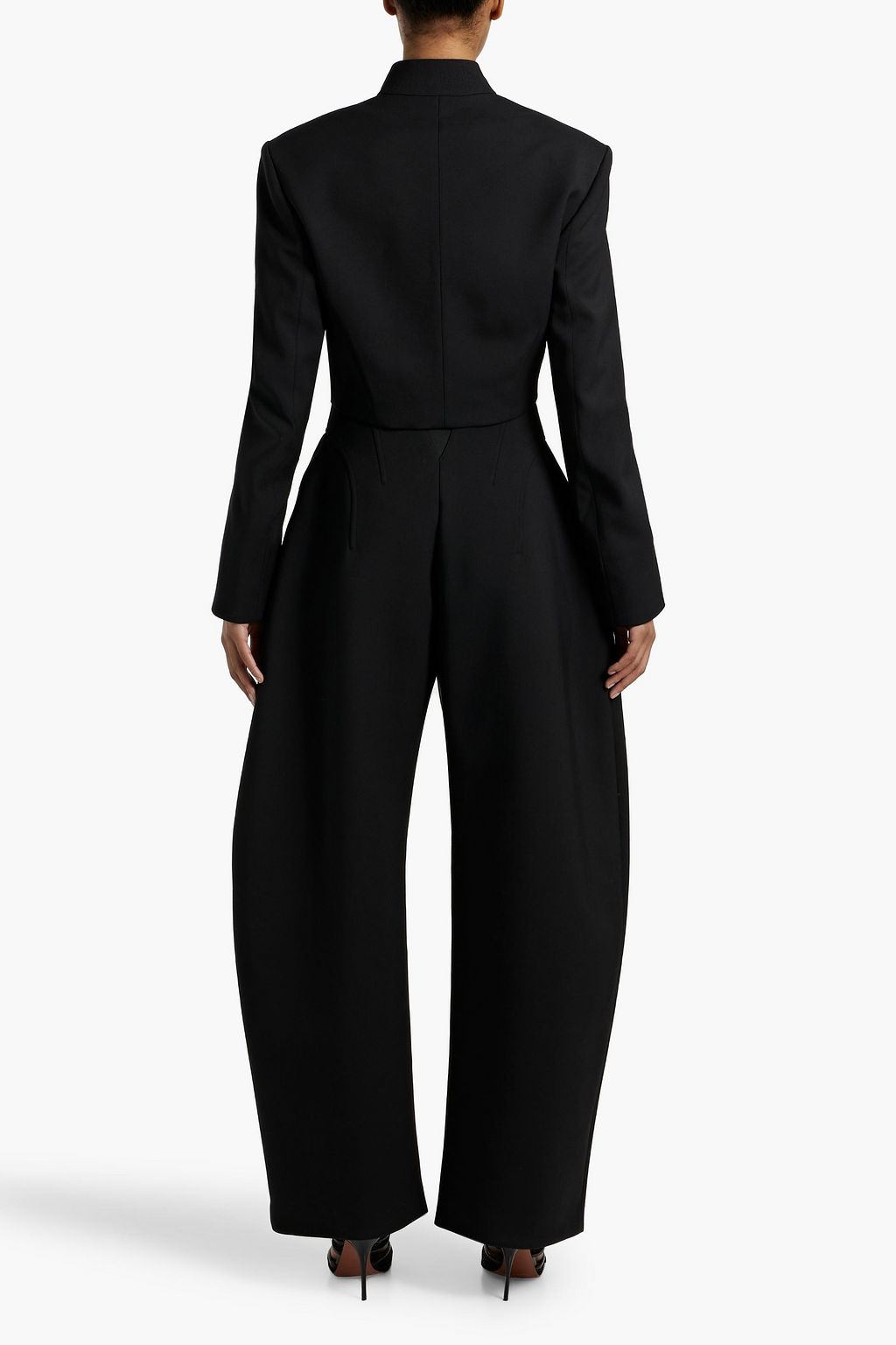 ALAÏA Cropped double-breasted wool-blend twill jacket