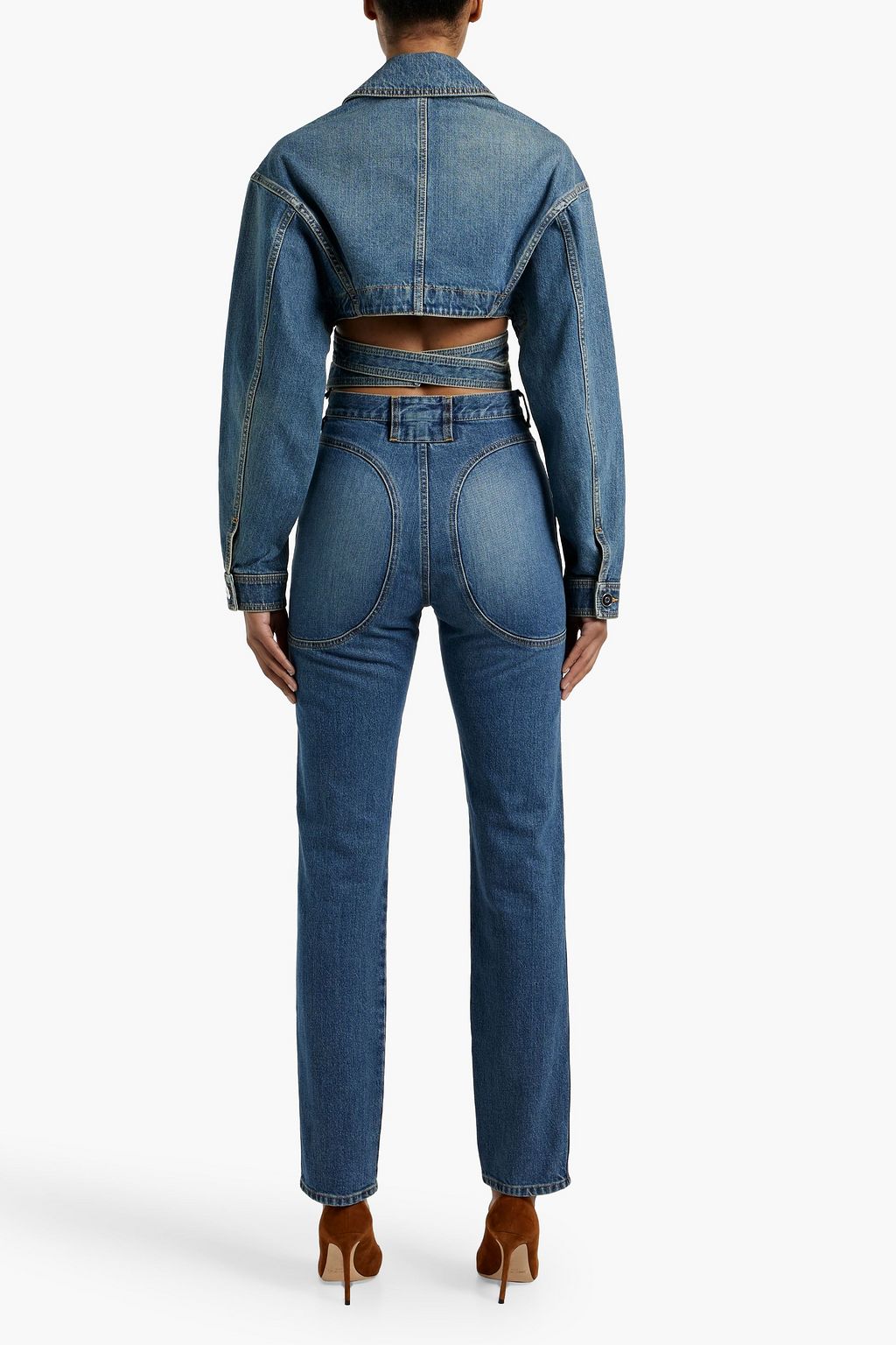 ALAÏA High-rise straight-leg jeans