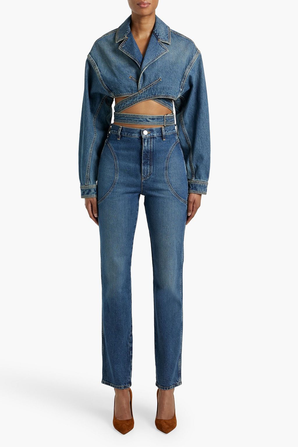 ALAÏA High-rise straight-leg jeans