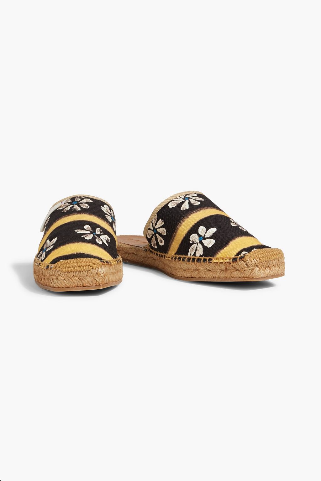 MARNI Printed canvas espadrille mules