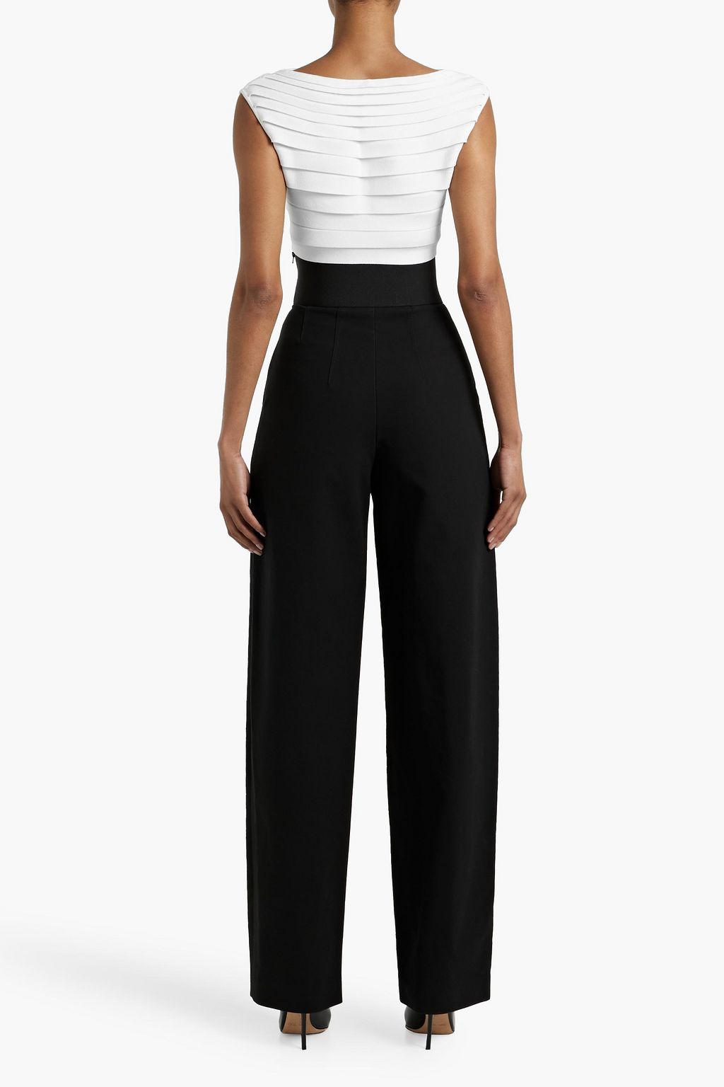 ALAÏA Mehrlagiges Cropped Oberteil aus Stretch-Strick