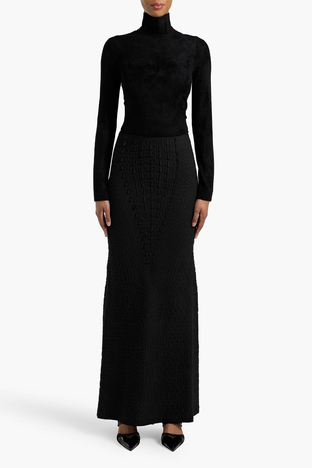 ALAÏA Archetypes cloqué maxi skirt