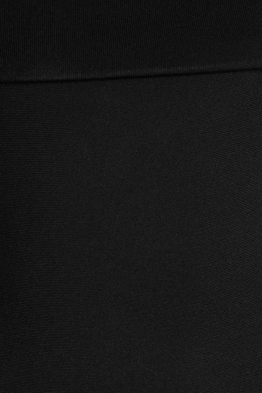 ALAÏA Editions cold-shoulder laser-cut stretch-knit mini dress