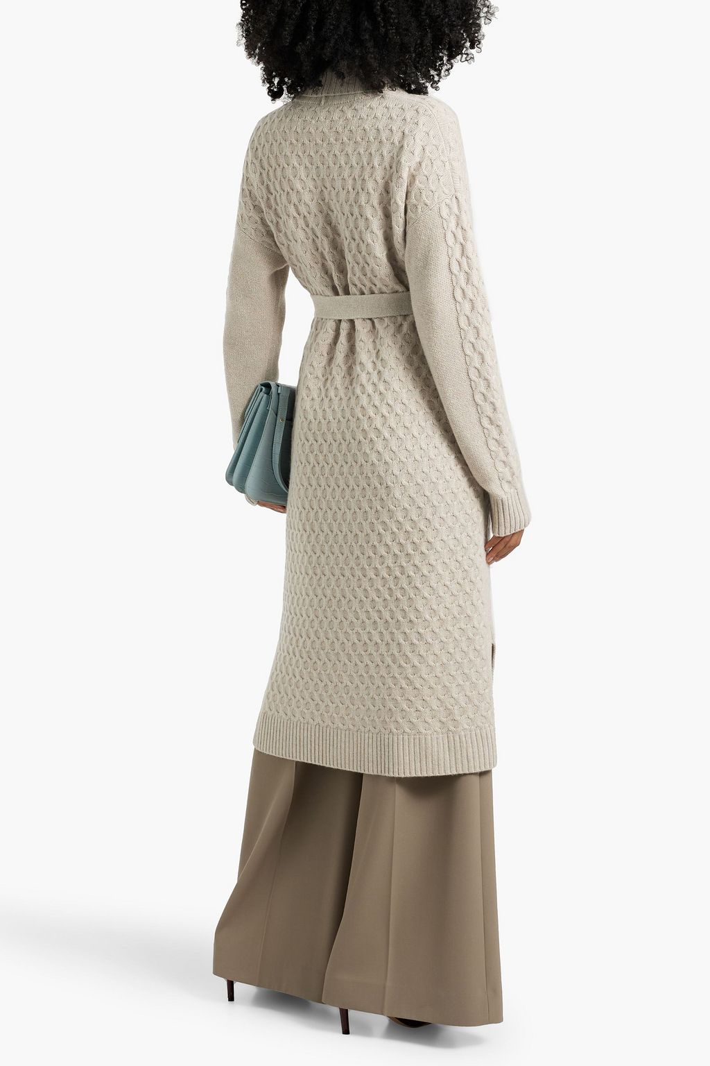 MAX MARA Cable-knit wool and cashmere-blend cardigan