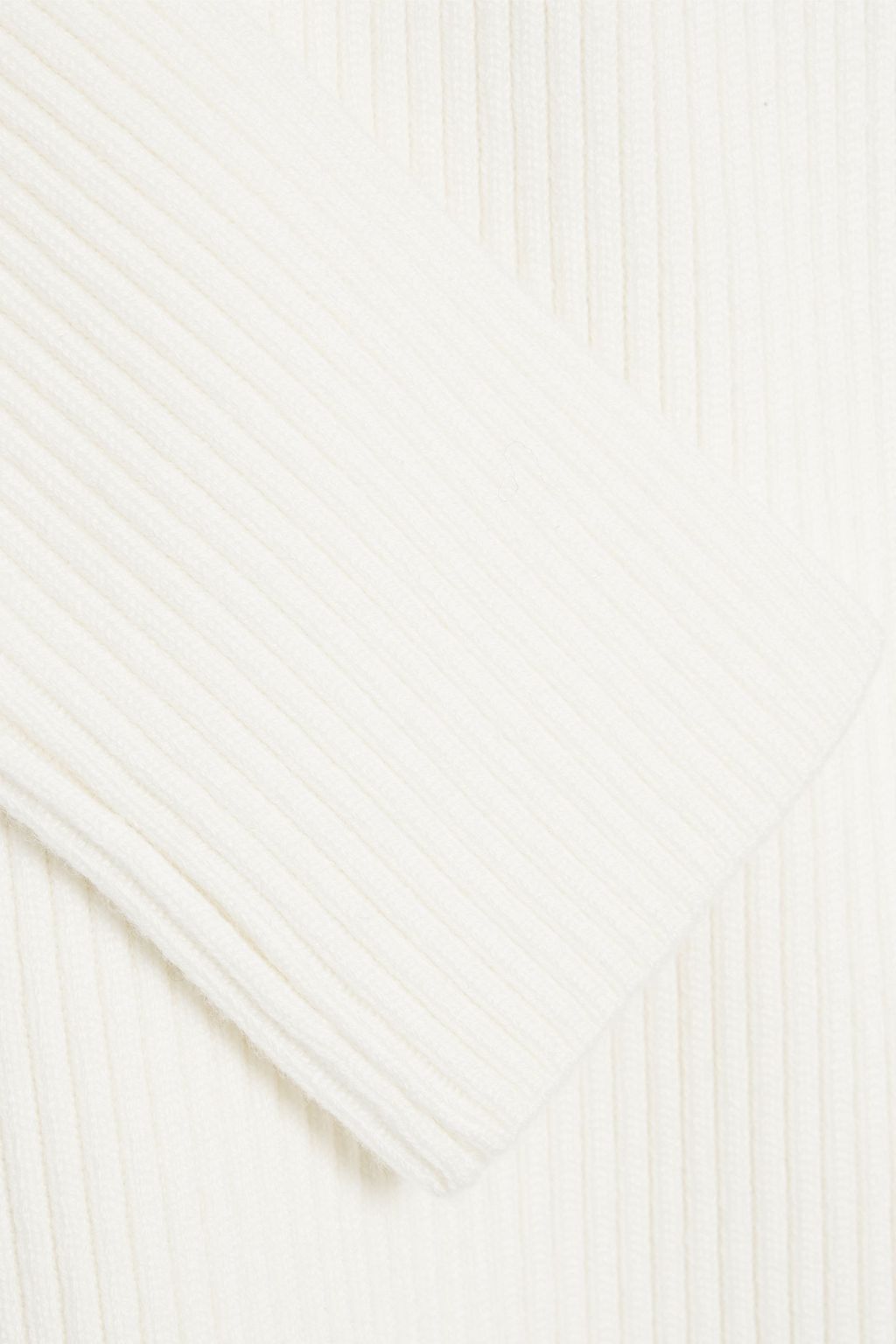 ALAÏA Asymmetric ribbed wool-blend turtleneck sweater