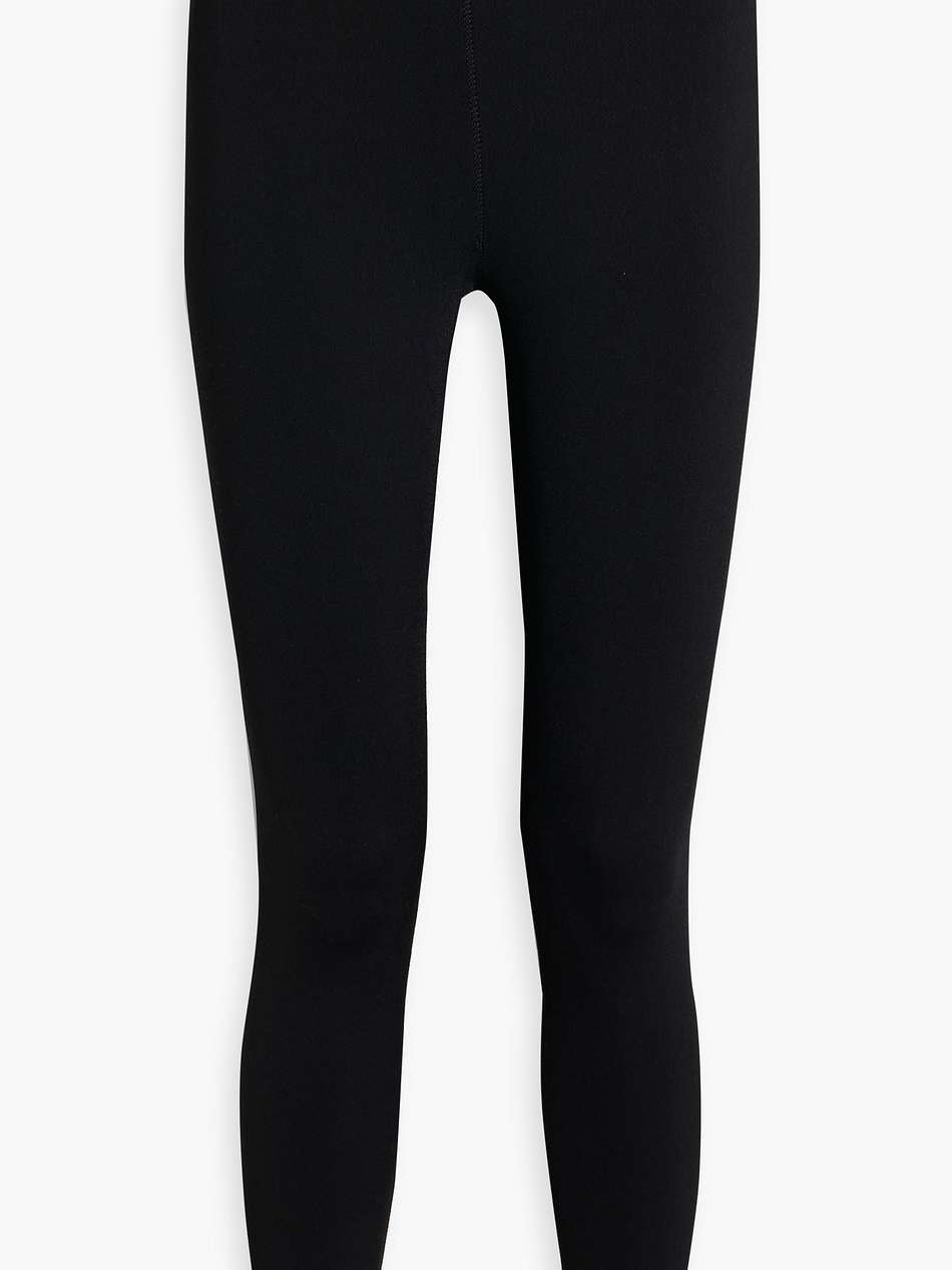 cropped stretch-knit leggings