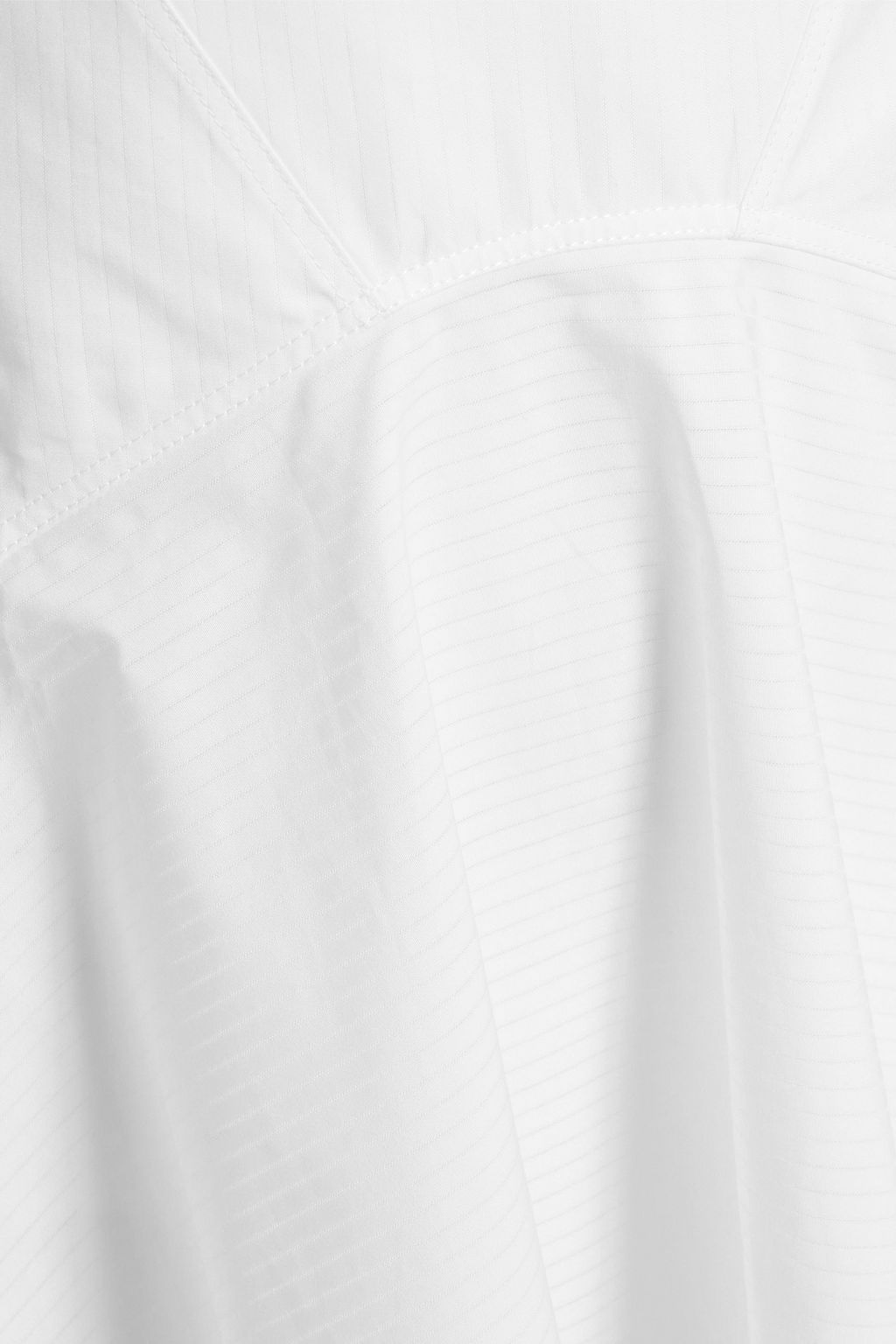 ALAÏA Striped cotton-poplin midi dress